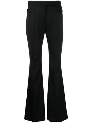 TOM FORD pantalon évasé en laine à taille haute - Noir