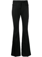 TOM FORD pantalon évasé en laine à taille haute - Noir - thumbnail