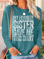 Funny Sister Regular Fit Cotton-Blend Simple Long Sleeve Shirt - thumbnail
