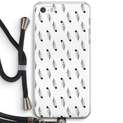 Pluimen: iPhone 5 / 5S / SE Transparant Hoesje met koord