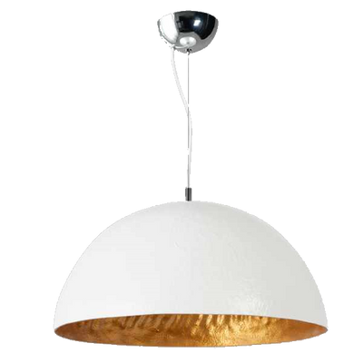 Mezzo tondo wit goud 50cm hanglamp