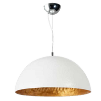 Mezzo tondo wit goud 50cm hanglamp