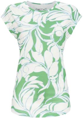 Abstracte bloemen pyjamashirt groen