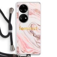 Feminist: Huawei P50 Pro Transparant Hoesje met koord