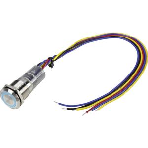 TRU COMPONENTS 1303047 LAS1-GQ-11E/B/230V/IP67 Vandalismebestendige druktoets 250 V/AC 3 A 1x uit/(aan) Moment Blauw IP67 1 stuk(s)