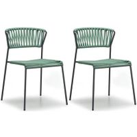 SCAB Lisa Rope Tuin En Terrasstoel - Set Van 2 - Antracietgrijs/Groen - thumbnail