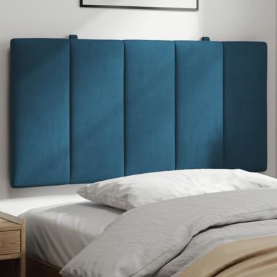 Hoofdbordkussen 100 cm fluweel blauw