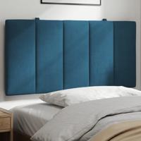 Hoofdbordkussen 100 cm fluweel blauw