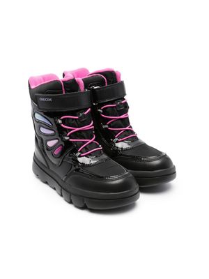 Geox Kids bottines Willaboom à attache scratch - Noir