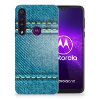 Motorola One Macro | Sillicone Back Cover | Jeans