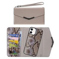 Mobilize 2in1 Elegant Magnet Clutch Apple iPhone 12 Mini Beige Snake