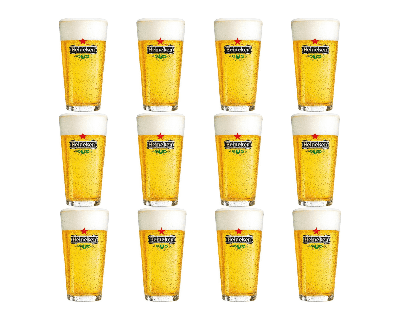 Heineken amsterdammer/vaasje glas (12x 25cl)