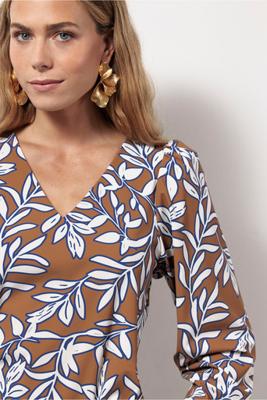 Les leaves top - caramel/ink blue - 13110