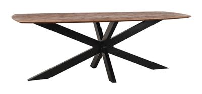 LABEL51 Deens Ovale Eettafel 'Zane' Espresso Mangohout, 220 x 100cm