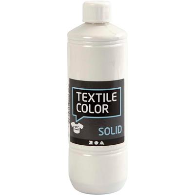 Creativ Company Textielkleur, dekkend, dek wit, 500 ml/ 1 fles