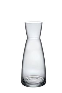 Drank/water karaf of kleine vaas - glas - transparant - D8 cm x H20 cm - 500 ML   -