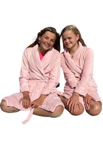 Oud roze kinderbadjas fleece-164/176 (XXL)