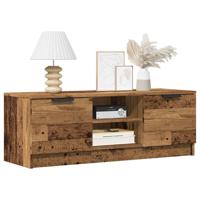 Tv-meubel 102x35x36,5 cm bewerkt hout oud houtkleurig