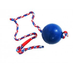 Massief rubberen bal aan touw voor de hond Groot