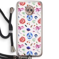 Bloemetjes: Motorola Moto G6 Transparant Hoesje met koord