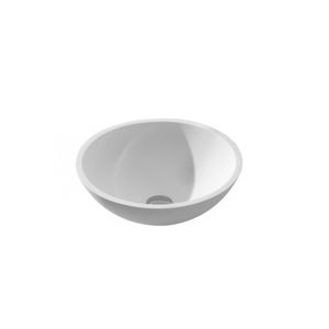 BWS Opzetwastafel Solid Surface 43x43x13cm Rond Wit