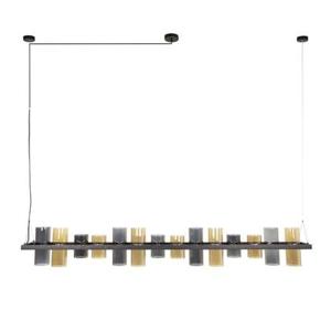 Giga Meubel - Hanglamp Gemixt Glas - 14-Lichts - 190x20x150cm