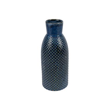 Vaas porselein H26.5cm blauw