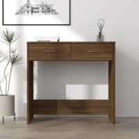 Bureau 80x40x75 cm bewerkt hout bruin eikenkleur
