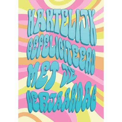 Wenskaarten Gefeliciteerd pak a 10 stuks