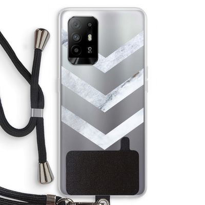 Marmeren pijlen: Oppo A95 5G Transparant Hoesje met koord