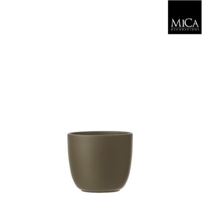 Tusca pot rond groen h11xd12 cm I - Mica decorations