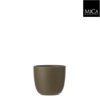 Tusca pot rond groen h11xd12 cm I - Mica decorations