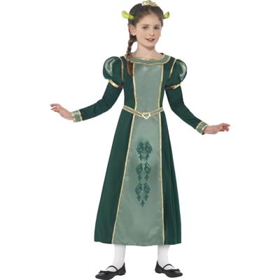 Shrek Prinses Fiona verkleedkleding kostuum - jurk - voor meisjes - 3 delige set - caenaval