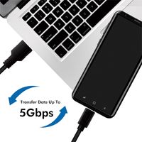 LogiLink USB-kabel USB 3.2 Gen1 (USB 3.0 / USB 3.1 Gen1) USB-A stekker, USB-C stekker 0.50 m Zwart CU0167 - thumbnail