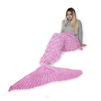 Zeemeermin Deken - Mermaid Blanket - 1.95m - Pink - thumbnail