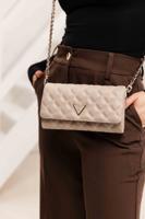 Guess Giully Mini Crossbody Tas Dames Beige - Kleur: Beige | Soccerfanshop