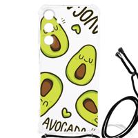 Samsung Galaxy A25 Stevig Bumper Hoesje Avocado Singing - thumbnail