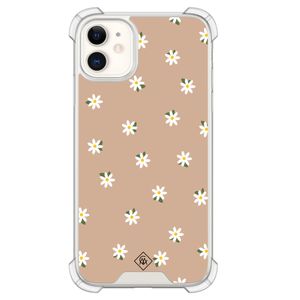 iPhone 11 siliconen shockproof hoesje - Sweet daisies