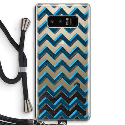 Onderbroken lijn: Samsung Galaxy Note 8 Transparant Hoesje met koord