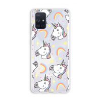 Rainbow Unicorn: Galaxy A71 Transparant Hoesje