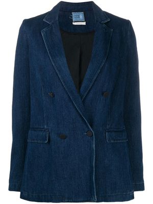 Forte Forte blazer croisé en jean - Bleu