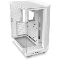 Mid-Tower behuizing - NZXT - H6 Flow RGB - Dubbele kamer - Inclusief RGB-ventilatoren - Wit