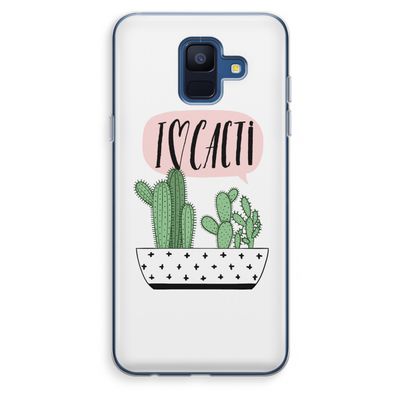 I love cacti: Samsung Galaxy A6 (2018) Transparant Hoesje