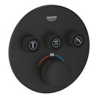 Grohe Grohtherm smartcontrol afdekset thermostatisch rond phantom black 29508KF0 - thumbnail