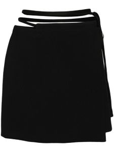 Sportmax minijupe portefeuille à design asymétrique - Noir