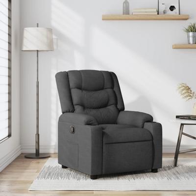 Fauteuil verstelbaar stof donkergrijs