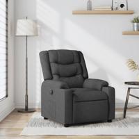 Fauteuil verstelbaar stof donkergrijs