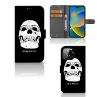 Telefoonhoesje met Naam iPhone 14 Pro Max Skull Eyes