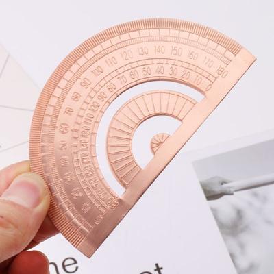 Protractor liniaal tekening meting math tool studenten briefpapier metalen hoek liniaal