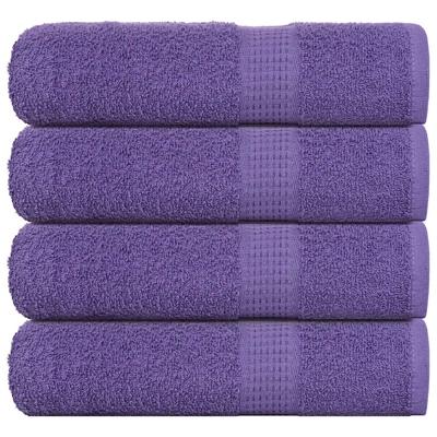 VidaXL Badhanddoeken 4 st 100x150 cm 360 g/m² 100% katoen paars